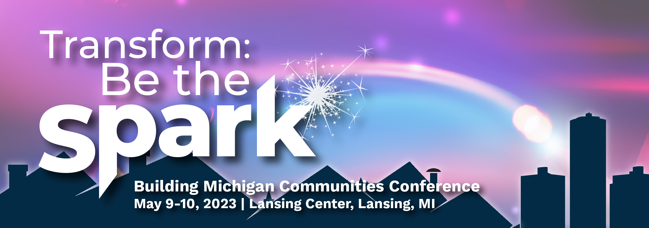 Transform Be The Spark Conference theme 2023 header